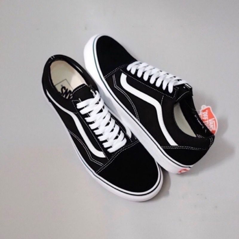 ( READY ) VAN’S OLD SCHOOL HITAM I PUTIUH I WAFFLE DT I SEPATU PRIA DAN WANITA I SEPATU CASUAL