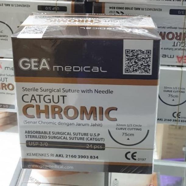 GEA MEDICAL Catgut Chromic 3/0 Jarum - 2/0
