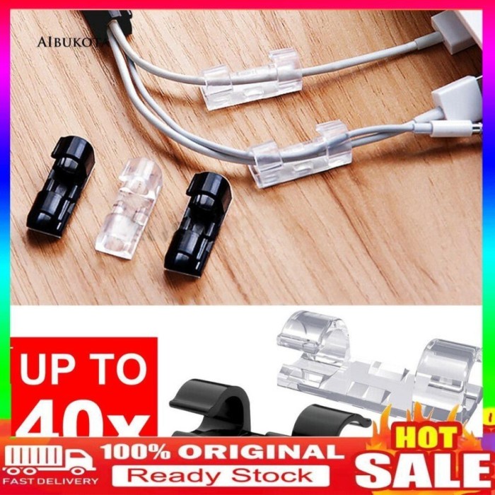 QUALITY ready stock instant gosend grab SET Scuvo Cable Clipper ISI 40 pcs