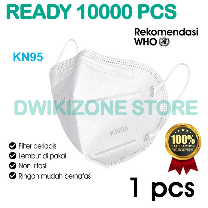 [DZS] MASKER KN95 5 PLY BEDAH MEDIS KN 95 EARLOOP MASK HIJAB DISPOSABLE LAPIS ANTI VIRUS