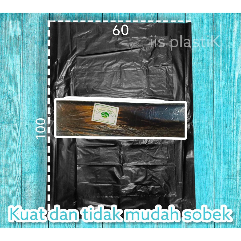 trash bag/ plastik sampah/ kantong hitam jumbo 60x100x0.5