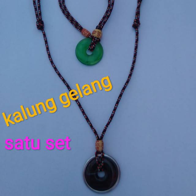 Kalung tali giok,kalung gelang satu set