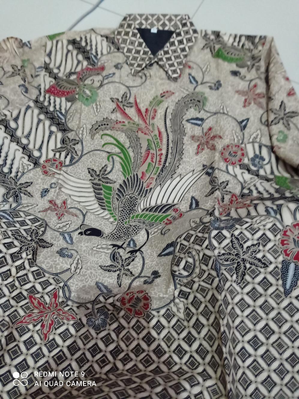 Kemeja Batik Pria Full Furing Lengan Panjang Katun Halus Sragenan Motif Parang Peksi Sogan