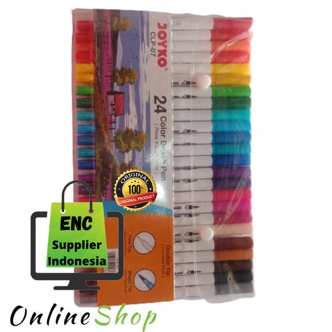 

(BISA COD) joyko 24 warna brush pen CLP-07 24w clp 07 color kuas per set PROMO Kode 475