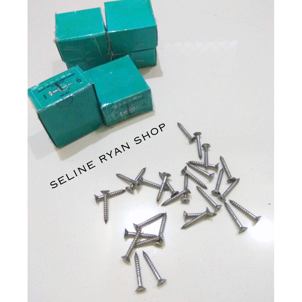 Sekrup Kayu Kepala Plus CHW 1"x6 (Per Box)