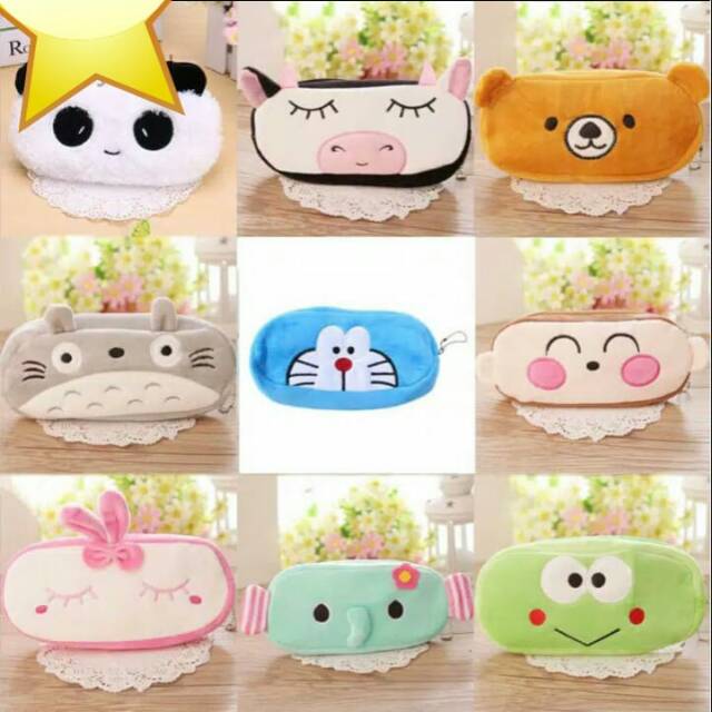 

T2 Tempat pinsil flanel case character