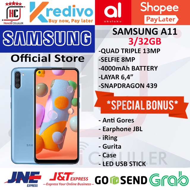 SAMSUNG A11 3/32GB GARANSI RESMI SEIN ORIGINAL FULL BONUS