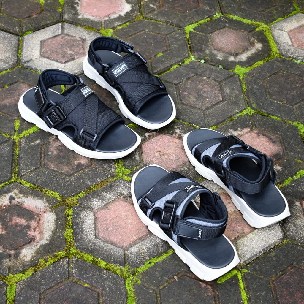 ZENITH BLACK |FORIND x Volve| Sendal Gunung Original Kulit Santai Kasual Pria Lokal Sandal Footwear