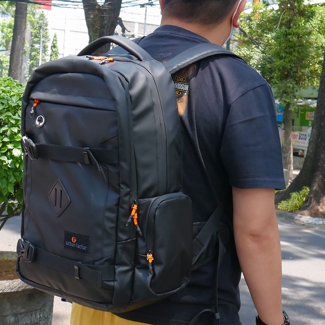 STRONG FIGHTER BLACK |ManNeedMe x URBAN| Tas Ransel Pria Tas Backpack ORIGINAL