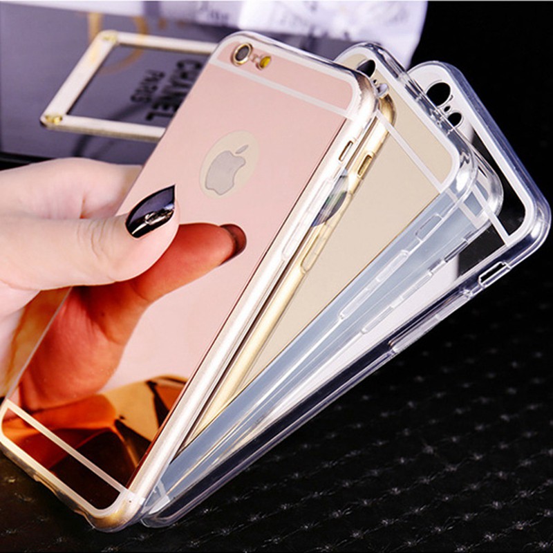 Iphone 5 / 5s Mirror Case Silicone Soft Jelly Ultra Thin Softcase Kaca
