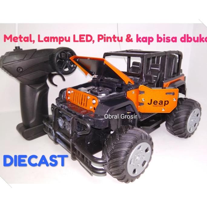 RC CAR JEEP METAL BUKA PINTU LAMPU LED DIE CAST DIECAST MOBIL REMOTE