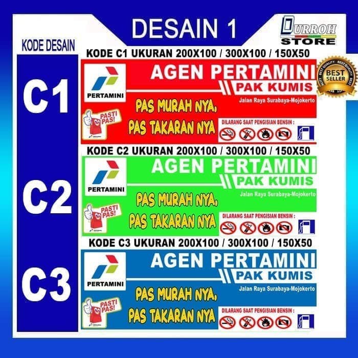 Jual Spanduk / Banner Agen Pertamini / Pom Bensin Mini Berbagai Ukuran ...