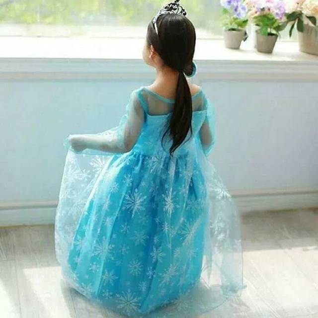 Dress anak baju anak perempuan wanita kostum anak elsa frozen