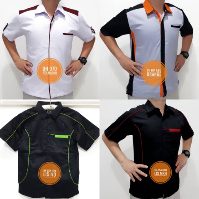 DN Seragam Uniform  Kemeja Seragam Kerja Drill PDH Werpak Dinas Hotel Cafe Resto Outdoor Kantor