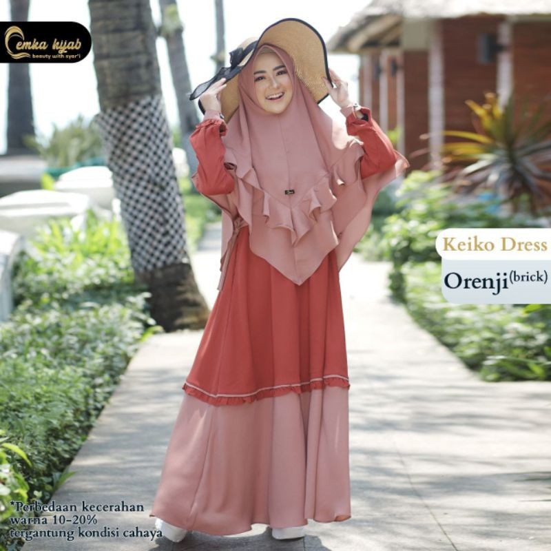 Gamis Keiko by Emka Hijab Syari Set Hijab Cantik
