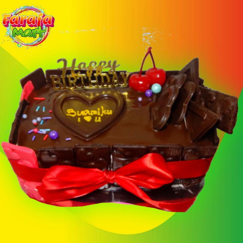 kue ulang tahun full coklat