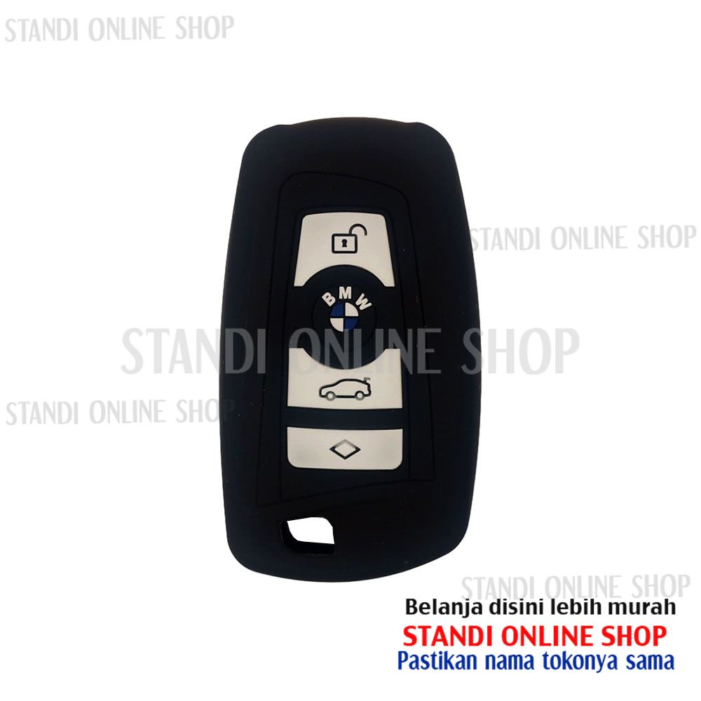 Sarung Kunci Silikon Remote Cover Keyshirt Smartkey BMW F Series Hitam