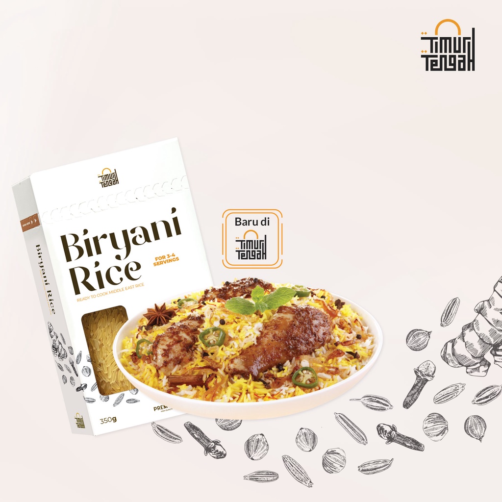 Nasi Briyani 350 GR  Bumbu Timur Tengah Beras Basmati Premium High Quality