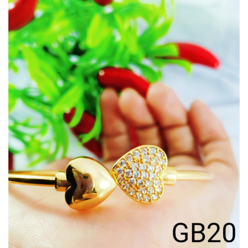 Gelang Bangkok dewasa berlapis emas 22-24k Kode GB20