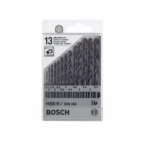 🛠️ Bosch ✅ Bosch HSS-R 13 Pcs, 1.5 - 6.5 Mata Bor Besi Set
