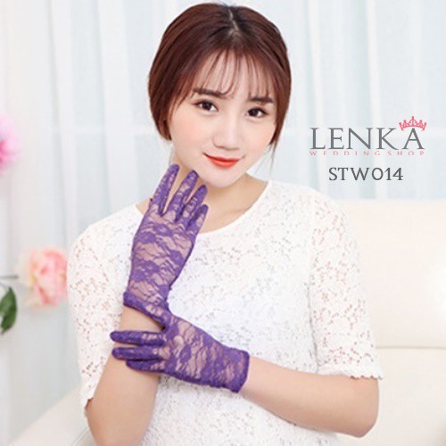 [BISA COD]  PURPLE GLOVES AKSESORIS PERNIKAHAN PESTA SARUNG TANGAN WANITA STW014