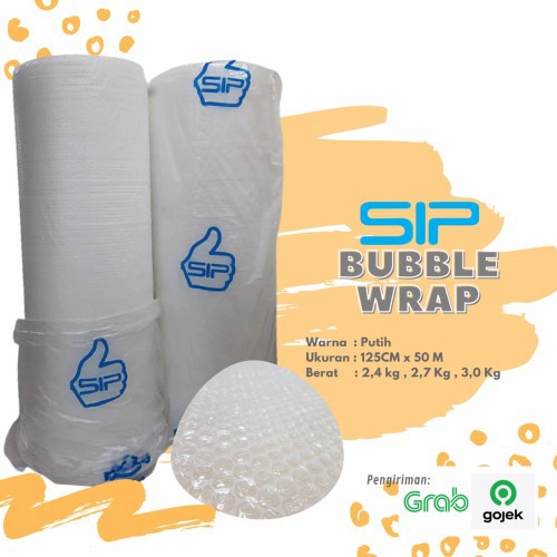 

PROMO Plastik bubble wrap packing Bening Hitam / buble wrap plastik gelembung merk SIP tebal