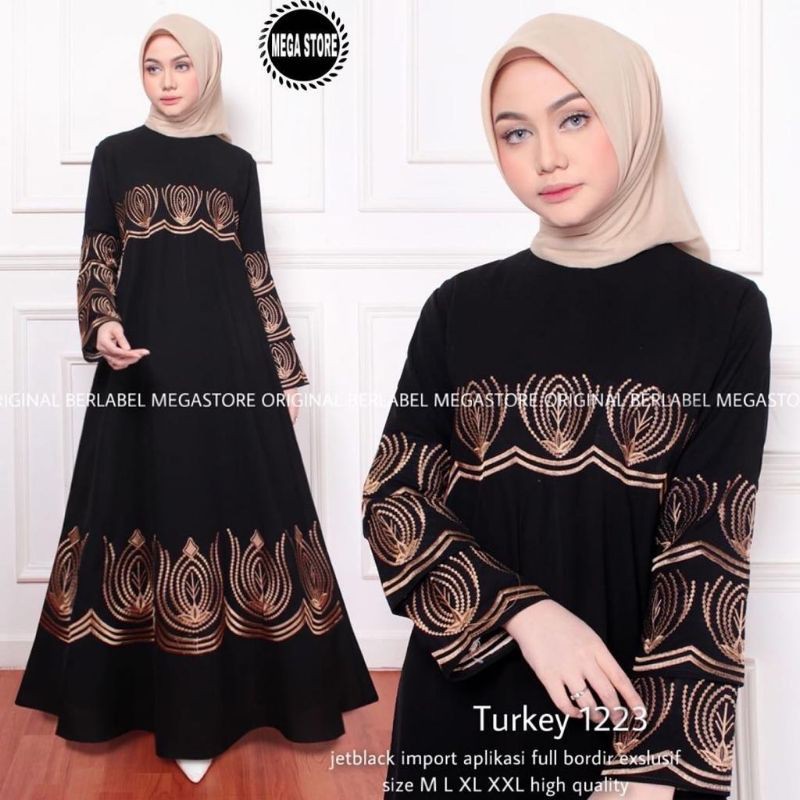 Abaya jetbkack original mega store