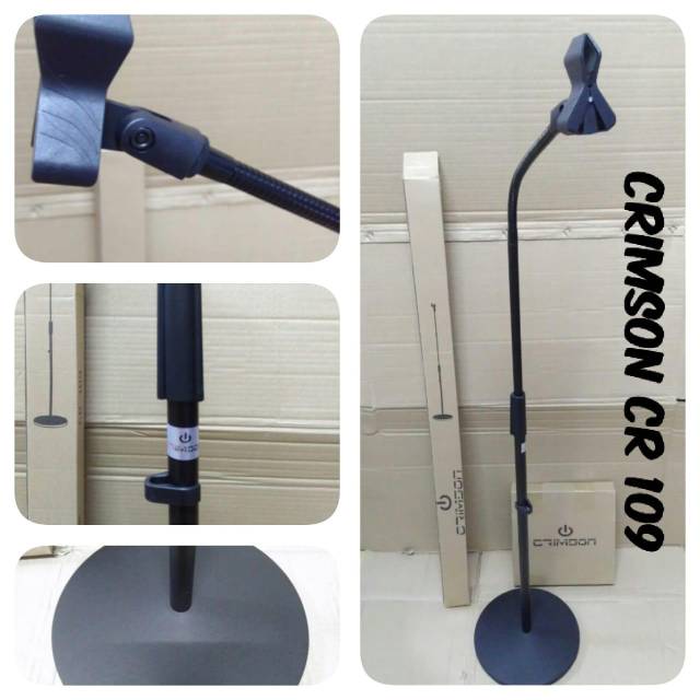 Stand mic crimson CR109.tripod mic kaki bulat  panjang  18cm