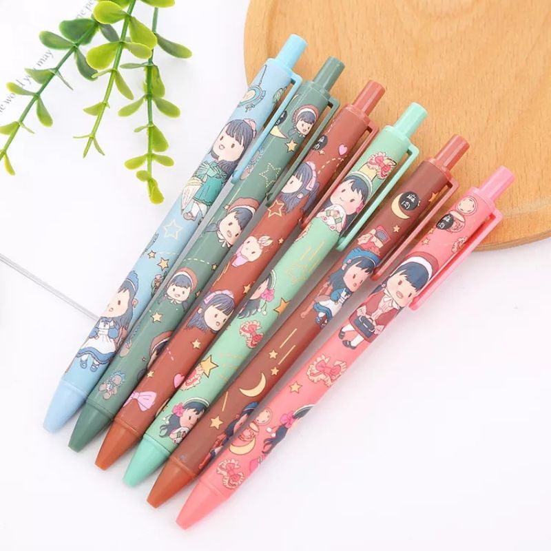 

Pulpen gel mekanik motif Cute Girl