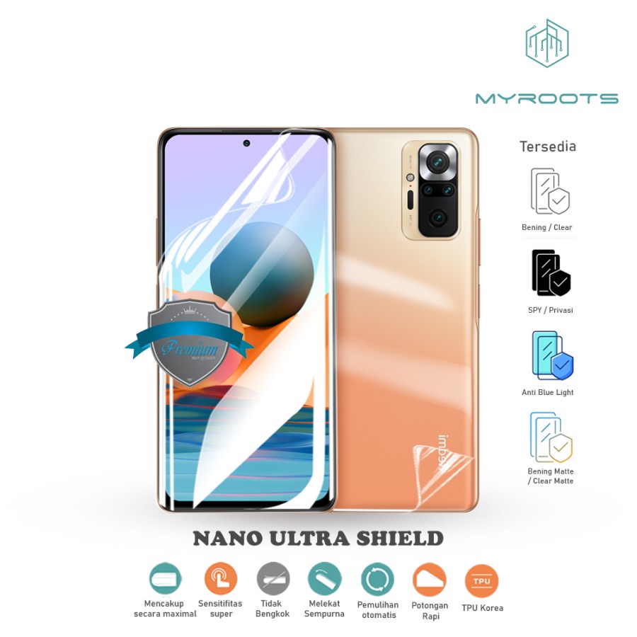 Anti Gores Jelly Hydrogel Redmi Note 6 - Note 6 Pro Nano Ultra Shield Myroots