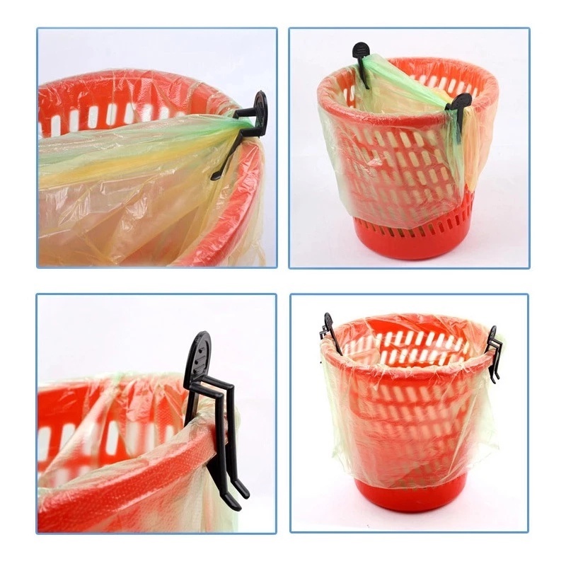 2Pcs Universal Plastic Trash Bag Fixed Clip / Practical Rubbish Bin Garbage Bag Clamp / Useful Waste Basket Holder for Home,Office,Hotel