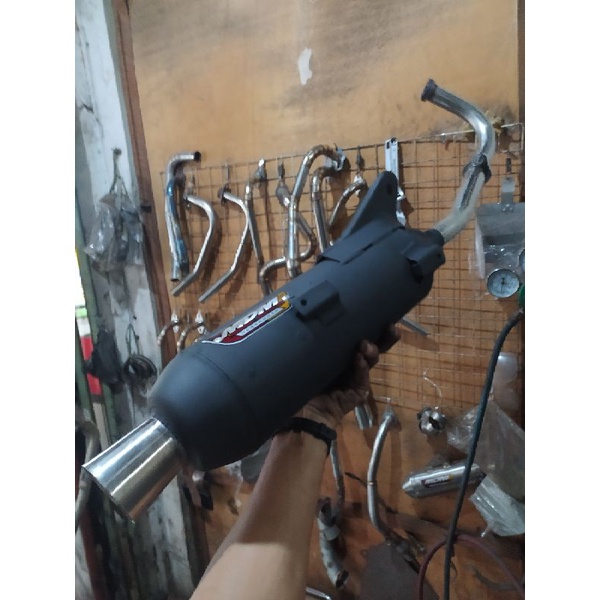 KNALPOT BOBOKAN KONDOMAN MIO SPORTY SPEK 58 LEHERAN 28-32MM TABUNG ORI