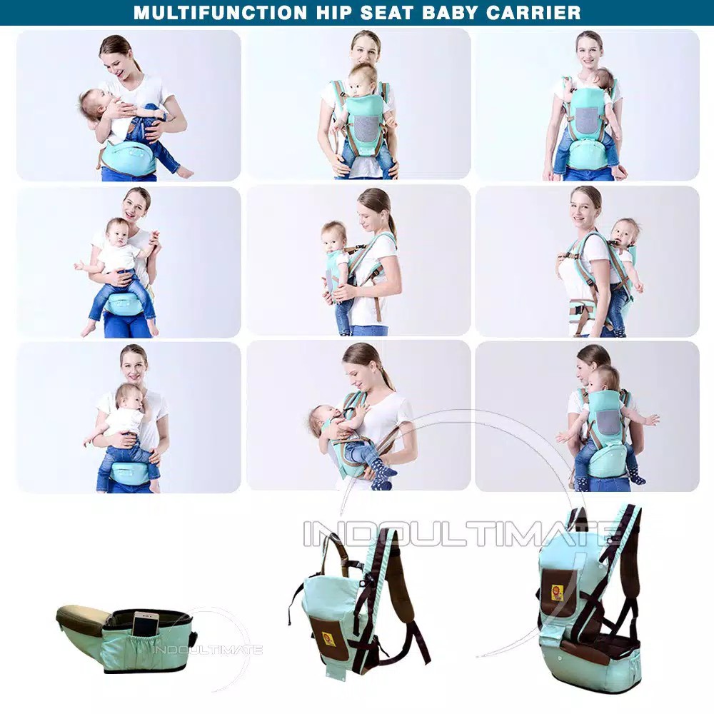 5in1 Gendongan Bayi Hipseat Hip Seat Ergonomis geos Bayi Baby Depan Carrier Kangguru kaos