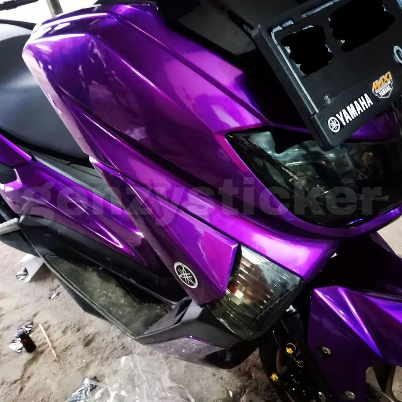 stiker skotlet ungu violet chrome mirror sticker ungu candy glossy metalik