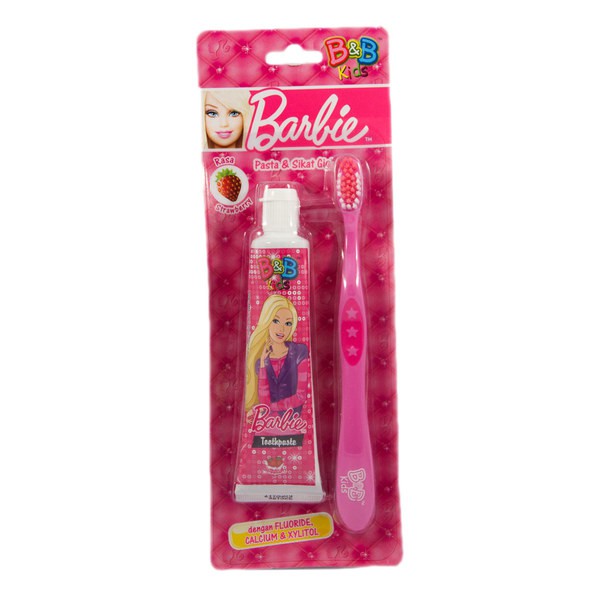 Jual B&B Kids Pack ToothPaste ToothBrush Barbie Paket Odol Pasta Gigi ...