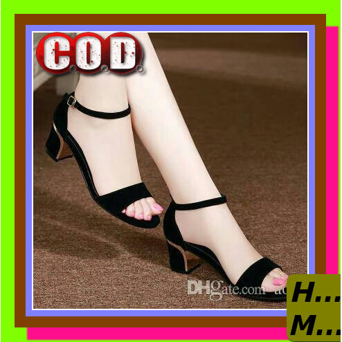 Sandal Heels Wanita Vortee 11Emo3229 Brand Import Batam Lr928 Ami PO943 High Heels T013 Hitam