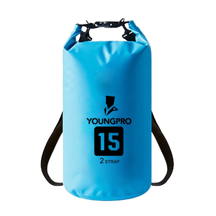 TAS DRYBAG RANSEL 15L 2 STRAPS - TAS ANTI AIR 15L WATERPROOF DRY BAG WITH ZIPPER POCKET