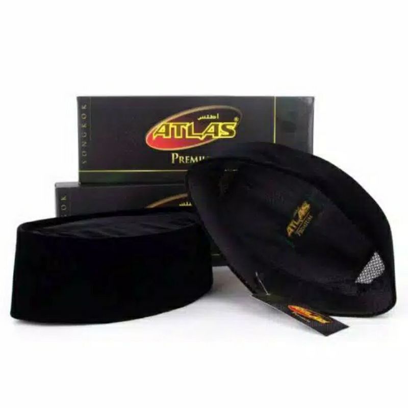 SONGKOK HITAM ATLAS || PECI HITAM POLOS ATLAS SONGKOK NASIONAL