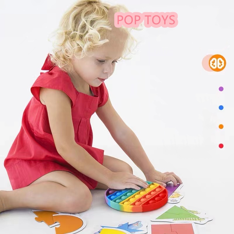 POP IT MURAH RAINBOW TOYS Fidget Push Pop Its Fidget Toy Push Mainan Bubble Toys