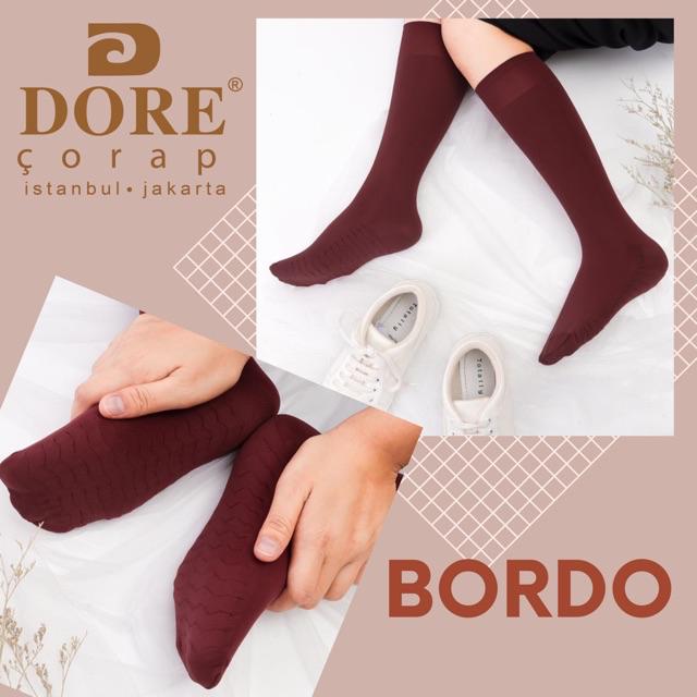 Kaos Kaki Turki DORE Original 🇹🇷 (Turkish Socks) Kaos Kaki Rasa Stocking-bordo / maroon