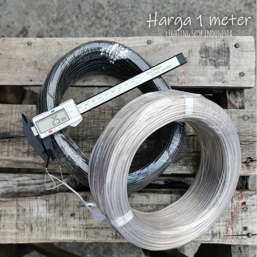 Kabel bening transparan + sling stainless untuk lampu gantung