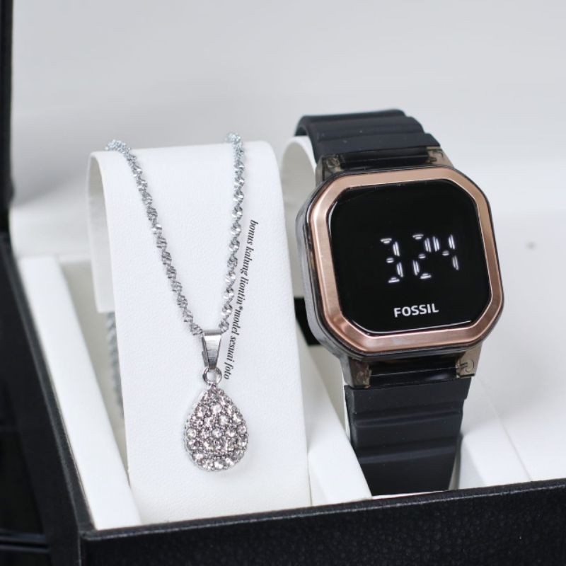 JAM TANGAN PRIA WANITA FOSSIL LED TOUCHSREEN