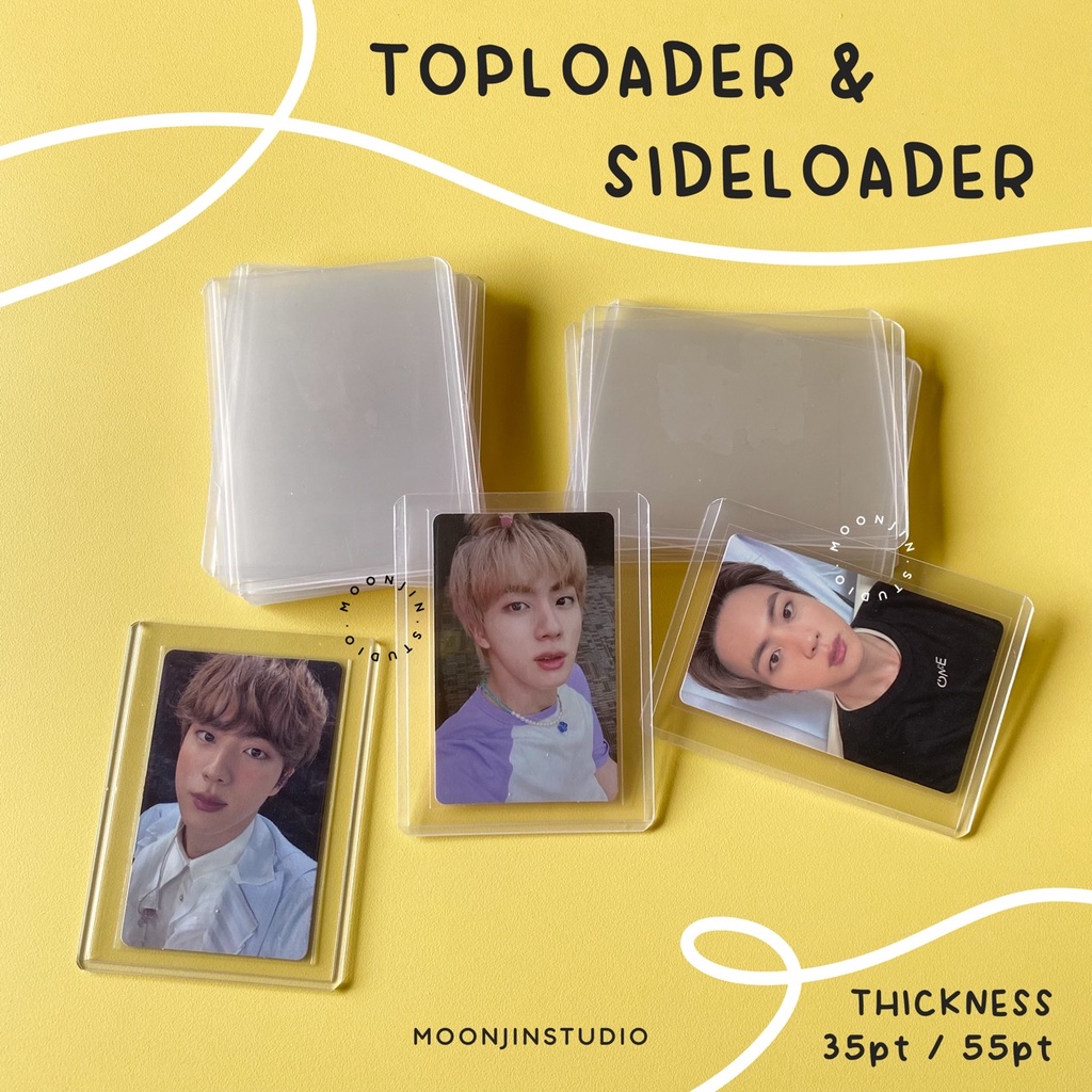 [Moonjin Studio] Toploader / Sideloader Clear Photocard Holder Case Kpop Top Loader Side Loader