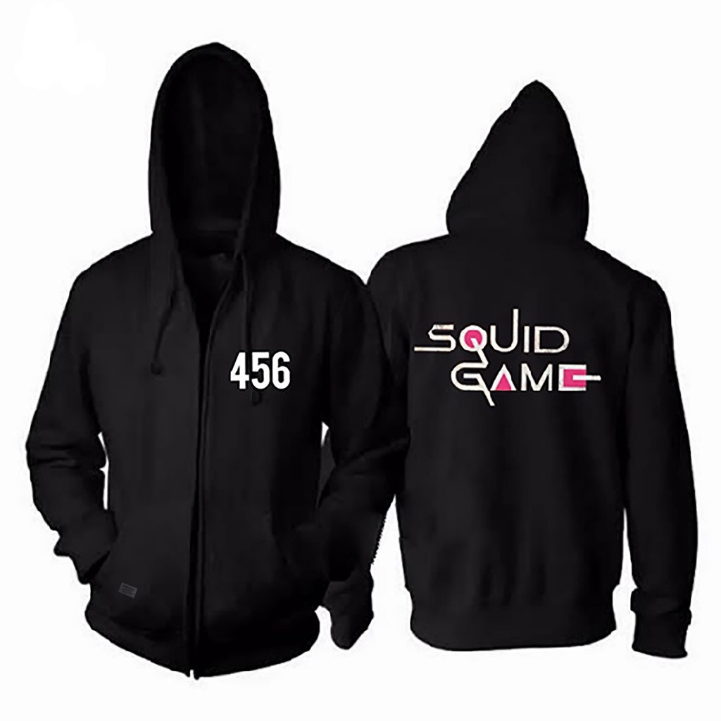 Jaket SQUID GAME / Hoodie Zipper Unisex - Fleece Premium (Bisa Custom Angka)