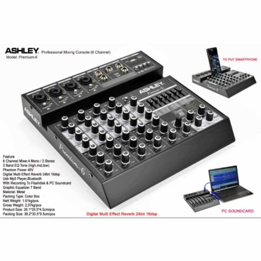 Ashley Premium 6 Mixer Audio Premium6