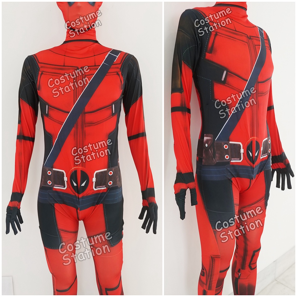 Kostum Deadpool / Costume Superhero Marvel pria dewasa