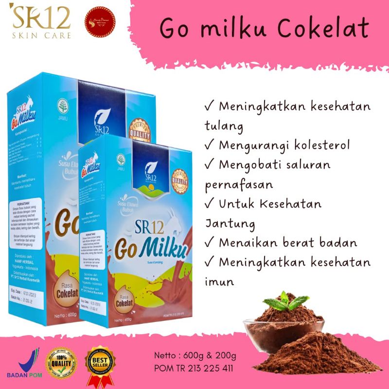 

sr12 gomilku susu kambing bubuk susu kambing etawa rasa coklat BPOM (200gr)