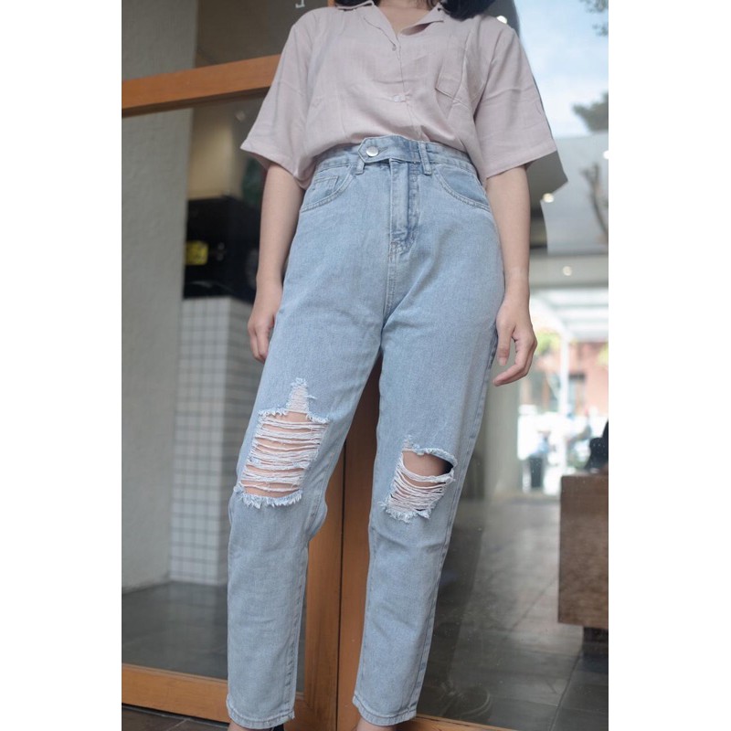 VIERLIN - Jeans 9001 - HW RIPPED JEANS