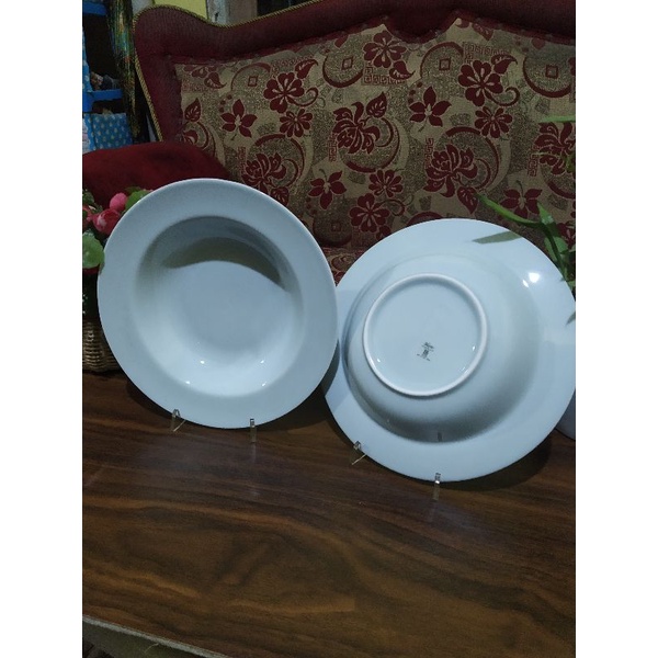 Piring keramik putih polos/piring keramik/porcelain