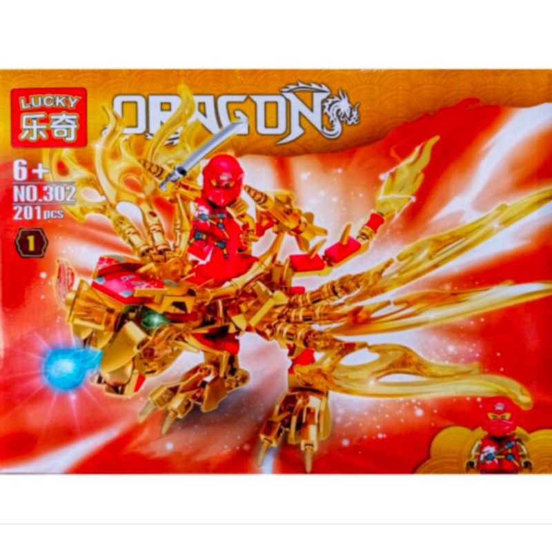 Brick Lucky 302 Big Dragon With Wing Weapon